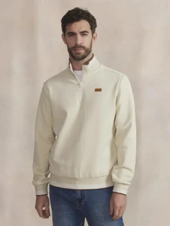 Sweat Zippé Homme Beige LEANNCAM