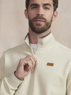 Sweat Zippé Homme Beige LEANNCAM