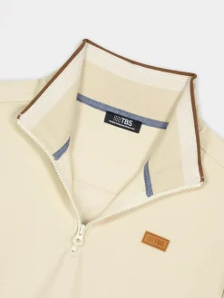 Sweat Zippé Homme Beige LEANNCAM