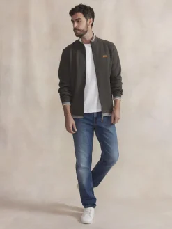 Sweat Zippé Homme Brun LEANNGIL