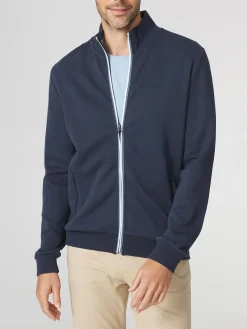 Sweat Zippé Homme Col Montant Marine LONNIGIL