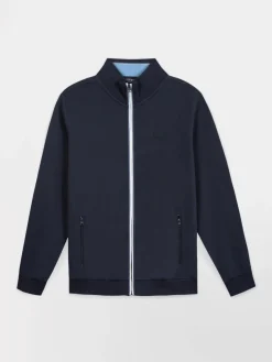 Sweat Zippé Homme Col Montant Marine LONNIGIL
