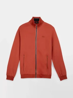 Sweat Zippé Homme Col Montant Rouge LONNIGIL