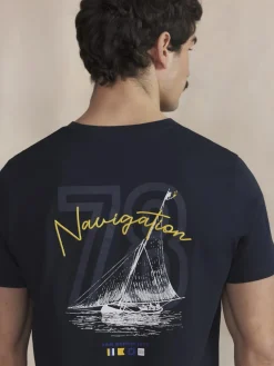 Tee Maille Homme Marine LUKENTEE