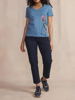 Tee Shirt Celeste Manches Courtes Bleu MELBATEE