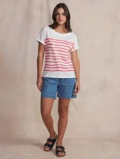 Tee-shirt en maille femme hibiscus OXANATEE