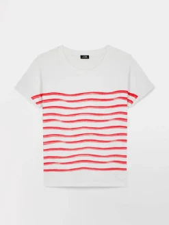 Tee-shirt en maille femme hibiscus OXANATEE