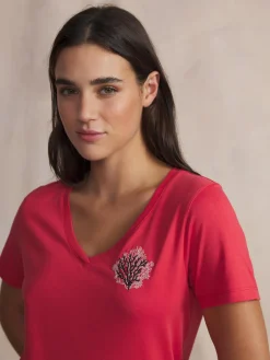 Tee-shirt en maille femme hibiscus NAMIATEE