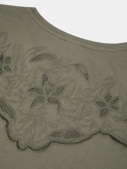 Tee-shirt en maille femme kaki MAHIATEE