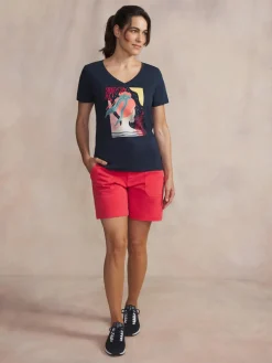 Tee-shirt en maille femme navy SABBATEE