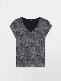 Tee-shirt en maille femme navy MYTSYSAN
