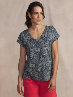 Tee-shirt en maille femme navy MYTSYSAN