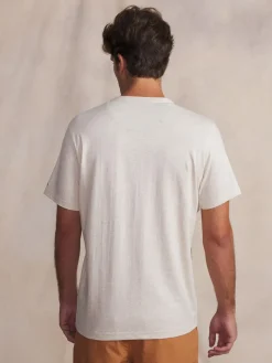 Tee-shirt en maille homme beige chine BLAKETEE