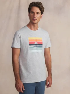 Tee-shirt en maille homme gris chine KERANTEE