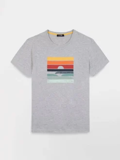 Tee-shirt en maille homme gris chine KERANTEE