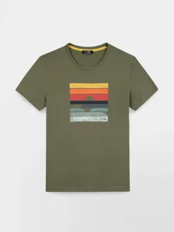 Tee-shirt en maille homme kaki KERANTEE