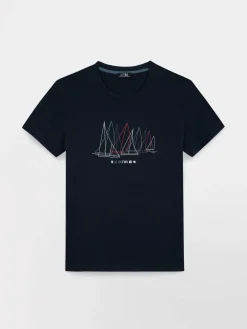 Tee-shirt en maille homme navy FREDITEE