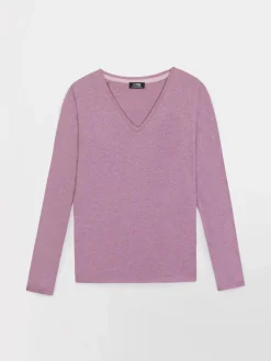 Tee Shirt Femme Manche Longues Coton Rouge ADINALON