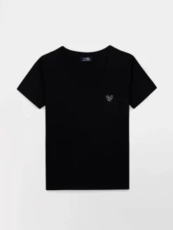 Tee shirt femme noir SILMITEE