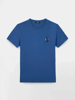 Tee shirt homme bleu SELSOTEE
