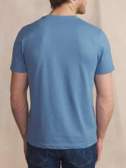 Tee Shirt Homme Manches Courtes Bleu PIERETEE
