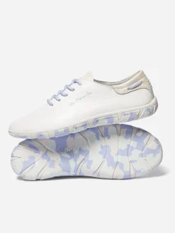 Tennis en cuir femme blanc iridescent camo JAZARU