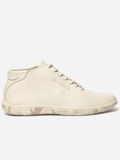Tennis en cuir femme ecru camo JUHAYNA