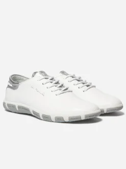 Tennis en cuir femme extra blanc et silver JAZARU