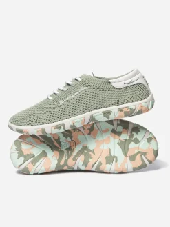 Tennis en toile femme argile goyave camo JAZARIA