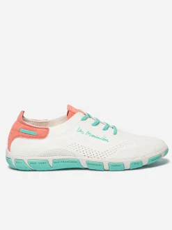 Tennis en toile femme blanc peche opaline JANESSA