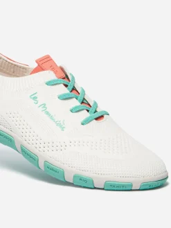 Tennis en toile femme blanc peche opaline JANESSA