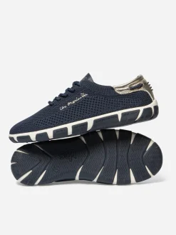Tennis en toile femme navy et gold JAZARIA