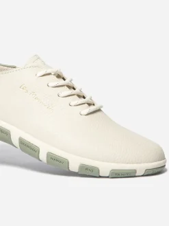 Tennis en toile femme python blanc et argile JAZARU