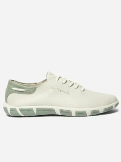 Tennis en toile femme python blanc et argile JAZARU