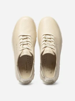 Tennis Femme Confort Cuir Beige