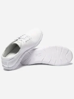 Tennis Femme Confort Cuir Blanc
