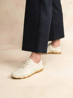 Tennis Femme Confort Cuir Blanc
