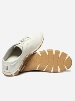 Tennis Femme Confort Cuir Blanc