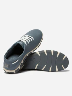 Tennis Femme Confort Cuir Bleu JAZARU