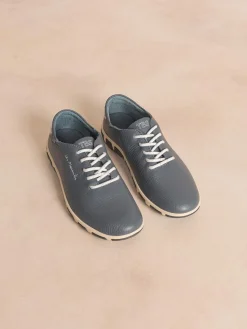 Tennis Femme Confort Cuir Bleu JAZARU