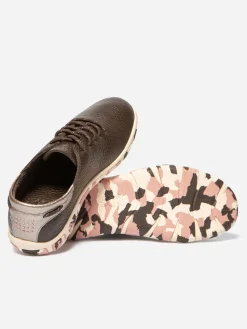 Tennis Femme Confort Cuir Camo Marron JAZARU