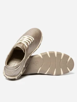 Tennis Femme Confort Cuir Coloris Bronze JAZARU