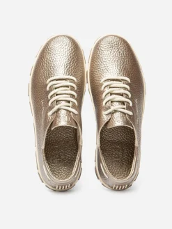 Tennis Femme Confort Cuir Coloris Bronze JAZARU