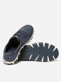 Tennis Femme Confort Cuir Python Bleu JAZARU
