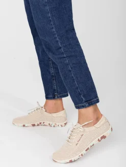 Tennis Femme Confort Cuir Rose Semelle Multico