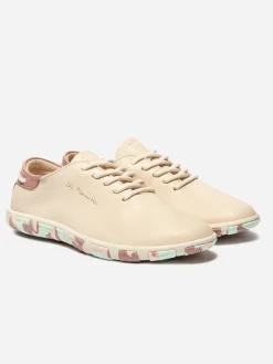 Tennis Femme Confort Cuir Rose clair Semelle Multico JAZARU
