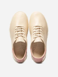 Tennis Femme Confort Cuir Rose clair Semelle Multico JAZARU