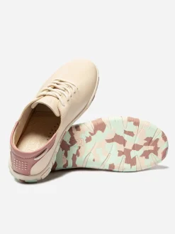 Tennis Femme Confort Cuir Rose clair Semelle Multico JAZARU