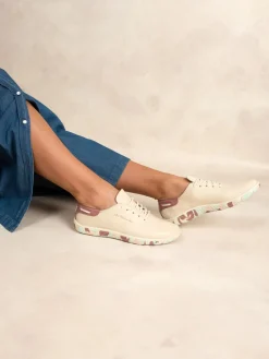Tennis Femme Confort Cuir Rose clair Semelle Multico JAZARU