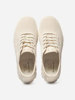 Tennis Femme Confort Textile Recyclé Beige